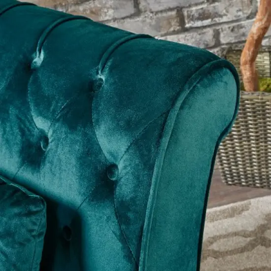 Rubie New Velvet Chaise Lounge - Christopher Knight Home image {2}