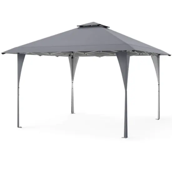 Costway 13 X 13 FT Pop up Gazebo Outdoor Canopy Tent with Portable Carrying Bag 8 Stakes Pink/Gray/Beige/Khaki image {10}