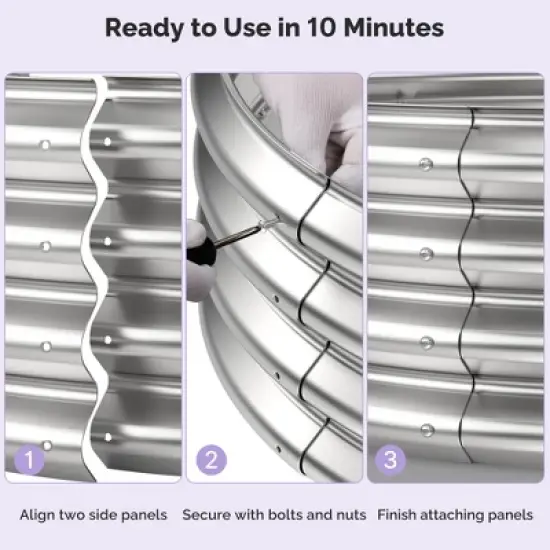 Sersper 3-5 ft Galvanized Steel Fire Pit Ring-Durable, Versatile, and Easy-to-Assemble Fire Pit for Outdoor Gatherings image {3}