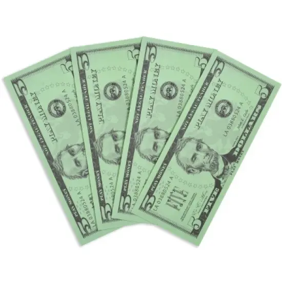 Learning Advantage Five Dollar Play Bills, Set of 100 image {4}
