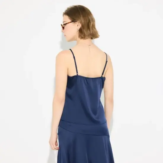 Women's Lace Trim Cami - Wild Fable&trade; Navy Blue image {1}