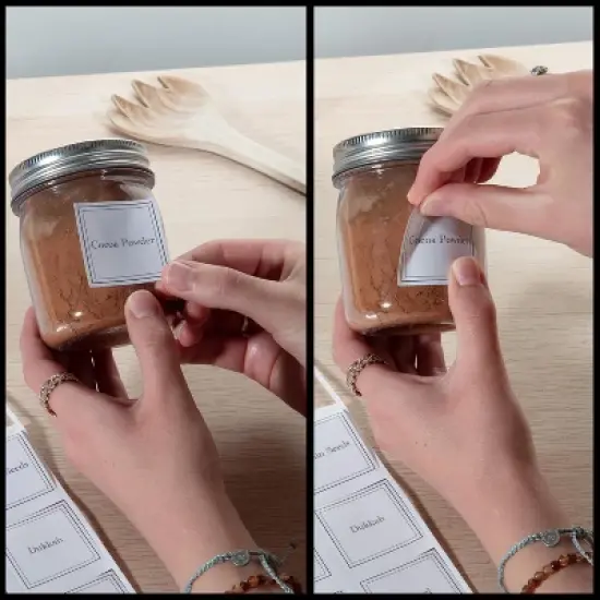 Good Cooking Removable Preprinted Spice Jar 1.5" Labels- 200 Different Spices with 40 Blanks (240 Total) No Residue, Fits Most Seasoning Shakers image {2}