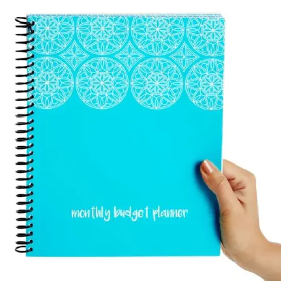 Paper Junkie Blue Monthly Budget Planner with 24 Pockets for Receipts, Bill Organizer, Home Expense Tracker, 8x10 In image {2}