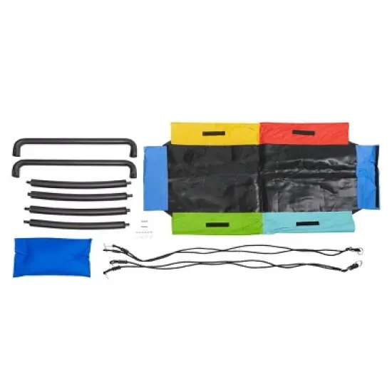 HearthSong Colorful Super Platform Swing with Foam-Padded Tubular Steel Frame and UV Rated Durable Oxford Cloth Mat image {4}