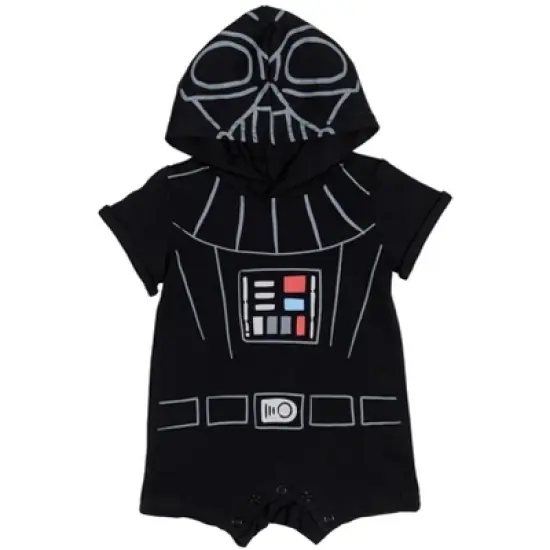 Star Wars Darth Vader Baby Short Sleeve Romper Darth Vader 0-3 Months image {10}