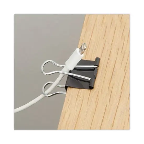 Universal Binder Clips Value Pack, Small, Black/Silver, 36/Box image {6}