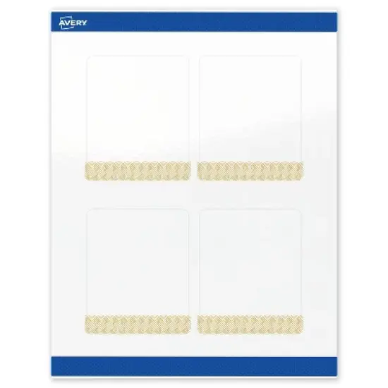 Avery Rectangle Labels, Gold Lace Trim Pattern, 4" x 3-1/3" image {8}