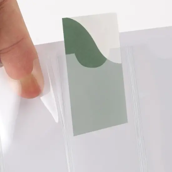 Vertical Label Holder 3.54"x1.38" Clear 40 Pcs image {3}