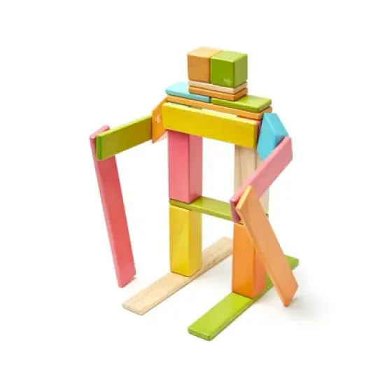 Tegu Magnetic Wooden Blocks, 24-Piece Set, Tints image {3}