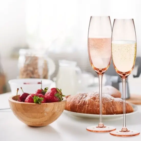 Berkware Elegant Sparkling Colored Champagne Flutes - 7.3oz image {6}