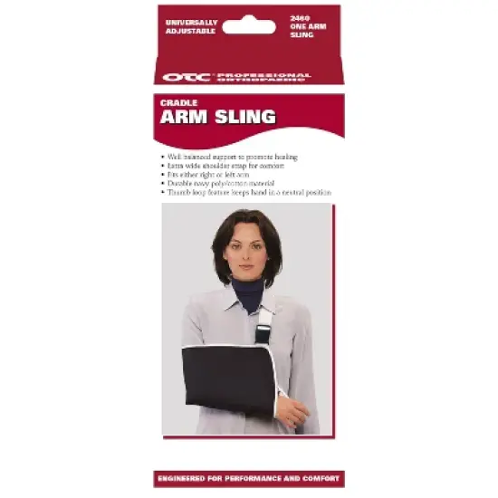 OTC Cradle Arm Sling, Thumb Loop, Reversable Left or Right Shoulder, Navy image {2}