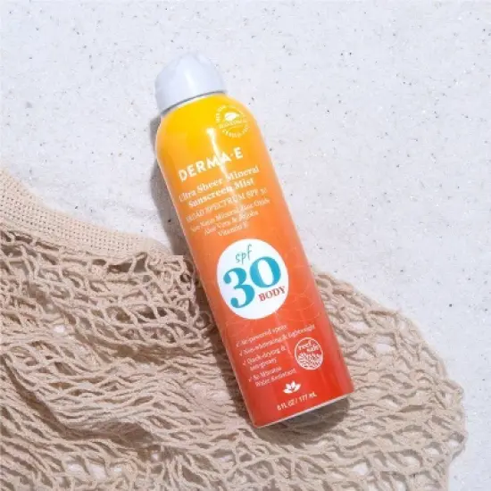 derma e Ultra Sheer Mineral Body Sunscreen Mist - SPF 30 - 6 fl oz image {2}