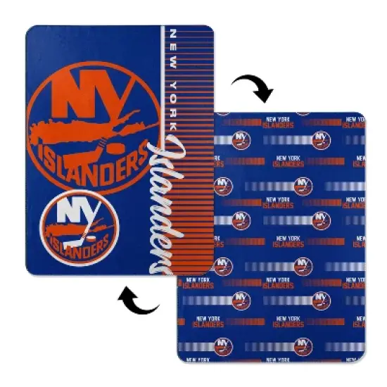 NHL New York Islanders Double Sided Cloud Throw Blanket image {2}
