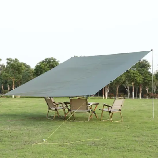 Beach Tent, Sun Shelter with Sand Pegs, Stability Poles, Beach Umbrella with Portable Carry Bag image {3}