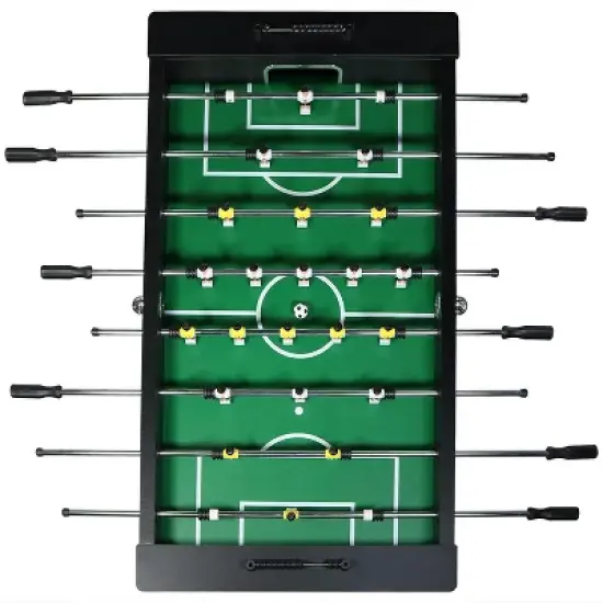 Sunnydaze Indoor Modern Style Foosball Soccer Game Table with Drink Holders and Manual Scorers - 55" - Black image {10}