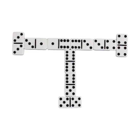 Puremco Double 6 Black Dot Dominoes - Professional Size Board Game: Includes Storage Case, Instructions, 1-4 Players image {3}