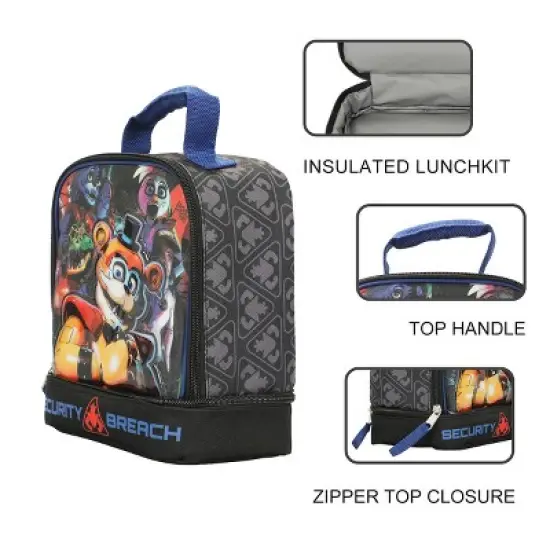 Five Nights at Freddy's: Security Breach Insulated Lunch Box With Double Compartments image {3}