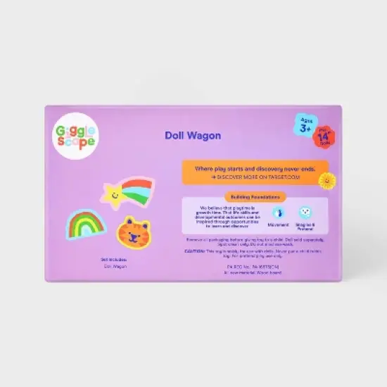 Doll Wagon for 14" - 16" Dolls - Gigglescape&trade;: Baby Doll Accessory, 100% Recycled Material, Includes Stroller image {3}