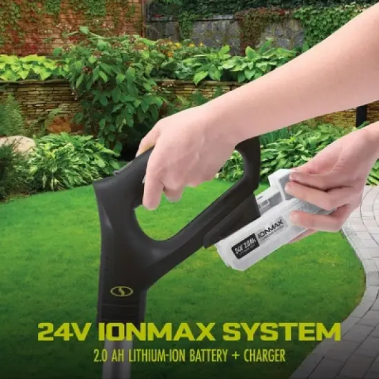 Sun Joe 24V IONMAX Cordless Garden Tiller and Cultivator Kit, 6" Dual Blades Outdoor Yard Tool with 2.0-Ah Battery + Charger, 24V-TLR-LTE-A image {2}