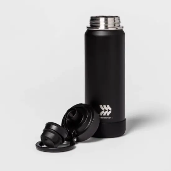 24oz Vacuum Insulated Stainless Steel Water Bottle Black - All In Motion&trade;: Portable Drinkware image {2}