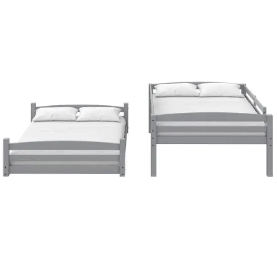 Full Over Full Alaina Floor Wood Bunk Bed - Room & Joy image {14}