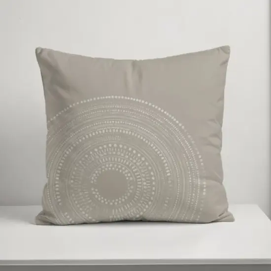 Creative Products Gray Circle Dot Pattern 18x18 Indoor / Outdoor Pillow image {4}