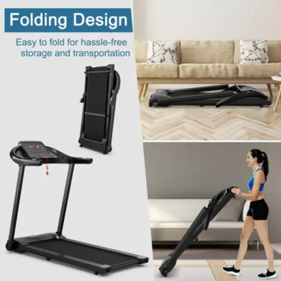 Costway 2.25HP Electric Folding Treadmill W/HD LED Display APP Control Speaker image {7}