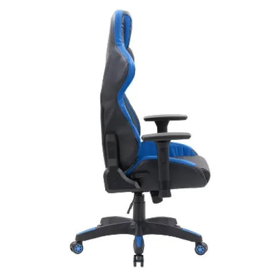 Nightshade Gaming Chair Black and Blue - CorLiving image {4}