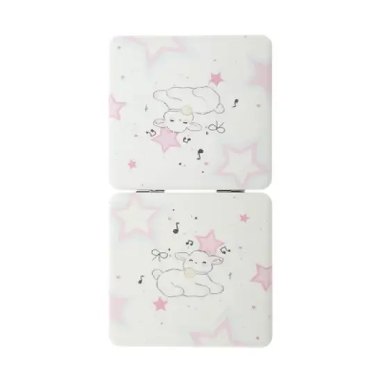 Unique Bargains Women Convenient Handheld Mirror for Travel Pink 1 Pc image {3}