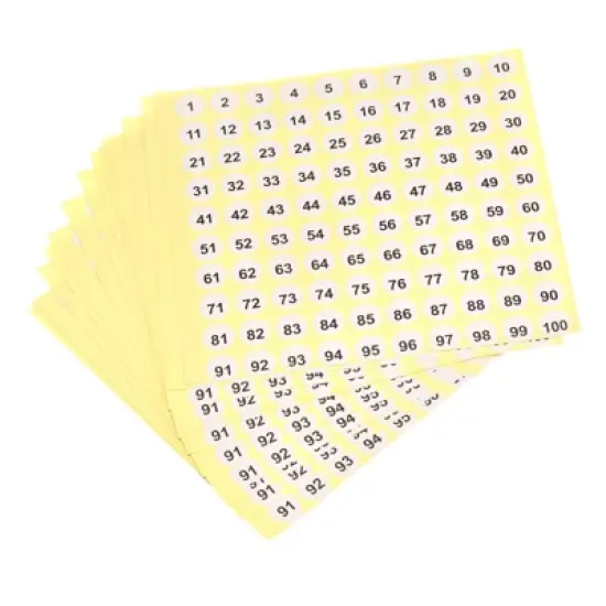 Unique Bargains Office Home Warehouse Self-Adhesive 1 to 100 Number Stickers image {4}