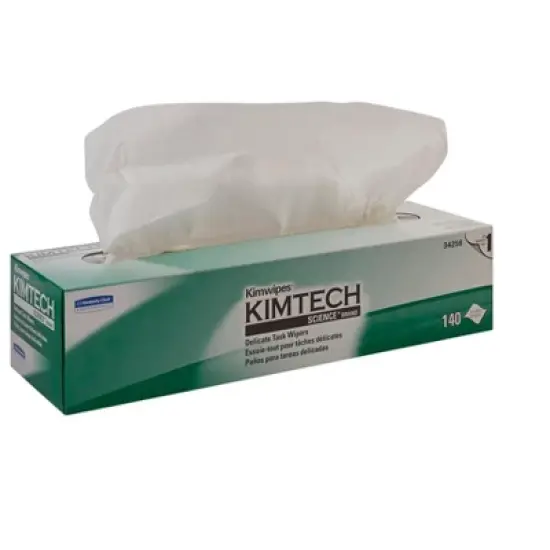 Kimtech Science Kimwipes Disposable Task Wipers 14-7/10 x 16-3/5" 34256, 140 Ct image {3}