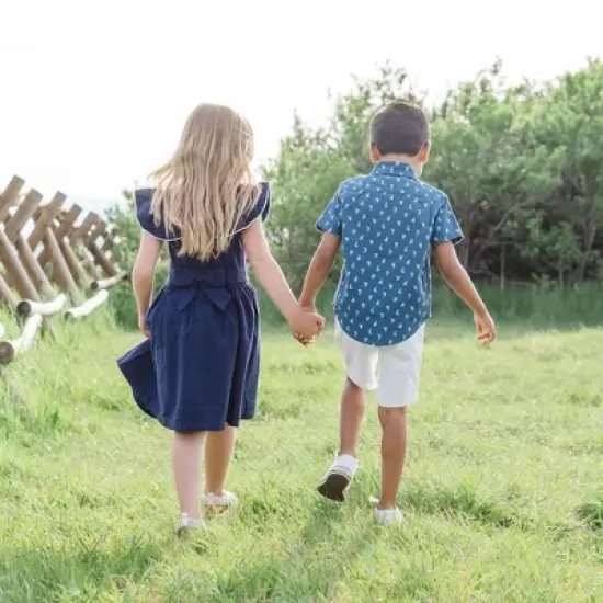 Hope & Henry Girls' Ruffle Yoke Party Dress, Toddler image {4}