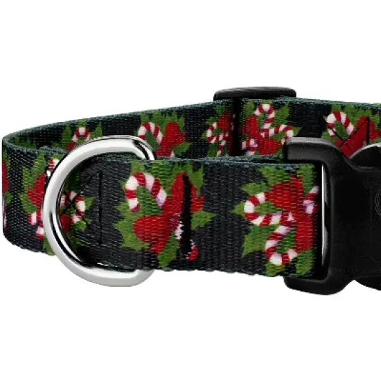 Country Brook Petz Deluxe Black Candy Cane Dog Collar and Leash image {5}