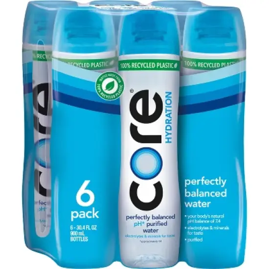 Core Hydration Purified Water - 6pk/30.4 fl oz Bottles image {9}
