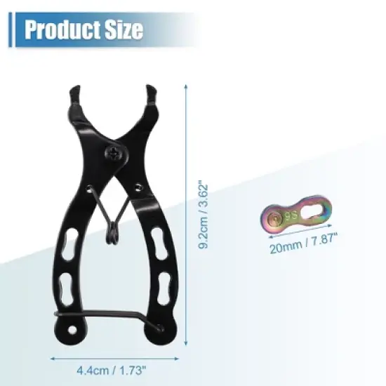 Unique Bargains Universal Bike Chain Repair Tool Kit with 5 Pairs Bicycle Chain Joint Multicolor image {3}