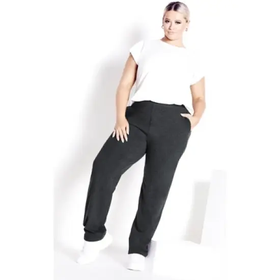 Women's Plus Size Supima&reg; Active Pant Charcoal - petite | AVENUE image {6}