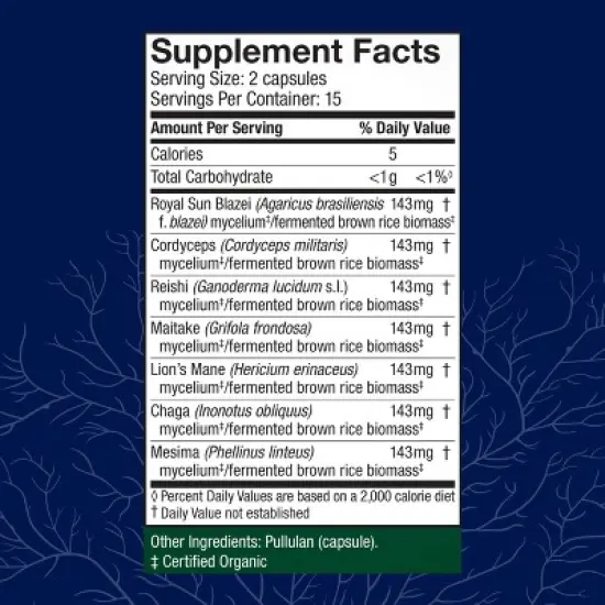 Host Defense Stamets 7 Mushroom Vegan Capsules - 30ct image {3}