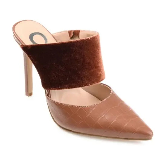 Journee Collection Womens Sutonn Mules High Stiletto Pointed Toe Pumps image {10}