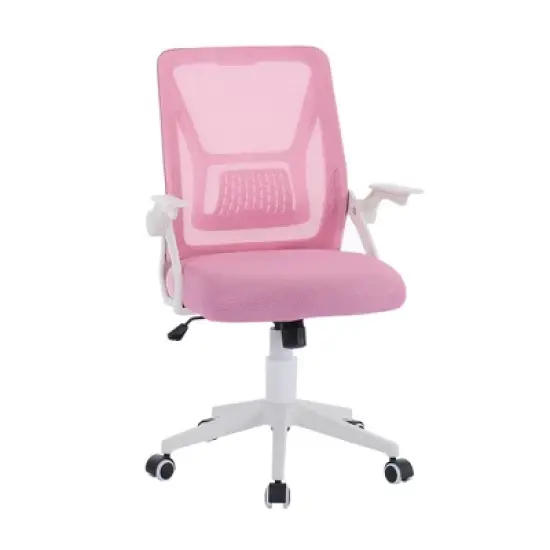 VECELO Mid-Back Swivel Ergonomic Office Chair with Adjustable Arms Mesh Lumbar Support image {19}