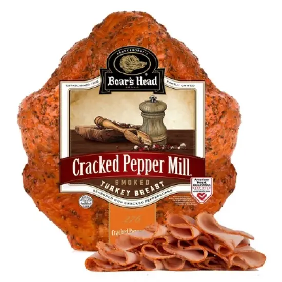 Boar's Head Cracked Pepper Mill Smoked Turkey - Deli Fresh Sliced - price per lb image {3}