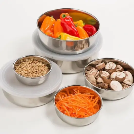 Shetler's 10 Piece Stainless Steel Nesting Bowl Set image {3}