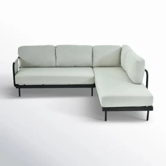 Modular LShaped Performance Fabric Sectional Sofa MatteFinish Frame & Ultra Support Seating Platform Ready image {6}