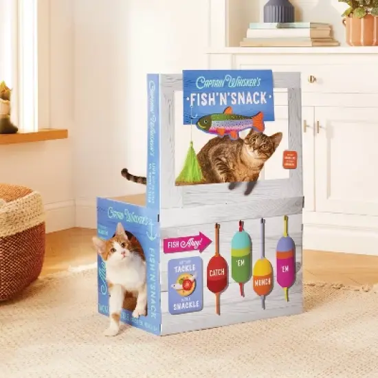 Fish N Snack Shack Novelty Cat Scratcher - Assorted Grays - 31" - Boots & Barkley&trade; image {2}