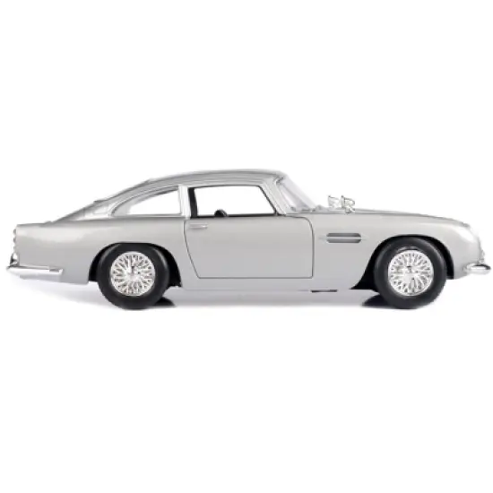 Aston Martin DB5 RHD Silver Metallic James Bond 007 "Goldfinger" (1964) Movie 1/24 Diecast Model Car by Motormax image {1}