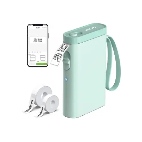 Nelko P21 Bluetooth Label Printer Green with 14x40mm 100pc Roll and 14x40mm 180pc Roll image {9}