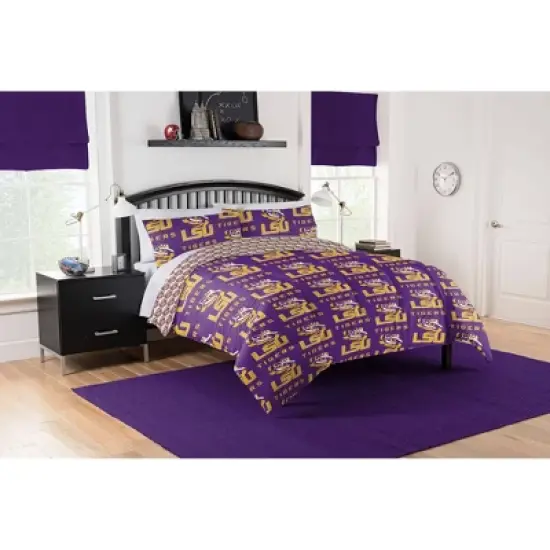 NCAA LSU Tigers Rotary Bed Set image {1}