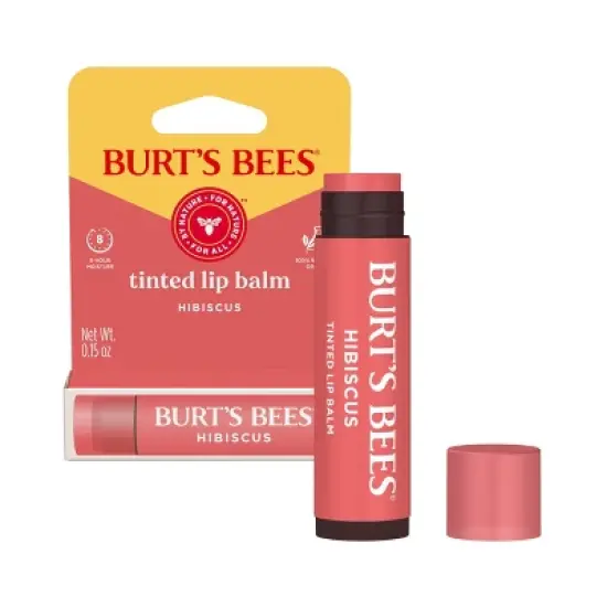 Burt's Bees Tinted Lip Balm - Hibiscus - 0.15oz image {12}