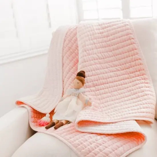 Crane Baby Quilted Baby Reversible Blanket - Parker Rose image {5}