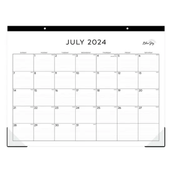 Blue Sky 2024-25 Monthly Desk Pad 17"x22" White with Trim Tape Perforation: Large Desk Calendar July-June for Adults image {3}