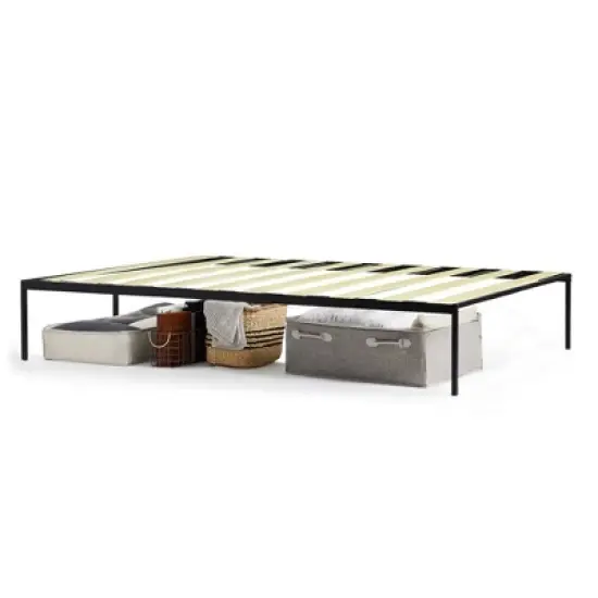 Continental Sleep, 14 Inch Metal Platform Bed Frames with Wood Slat Support / No Box Spring Needed,  image {2}